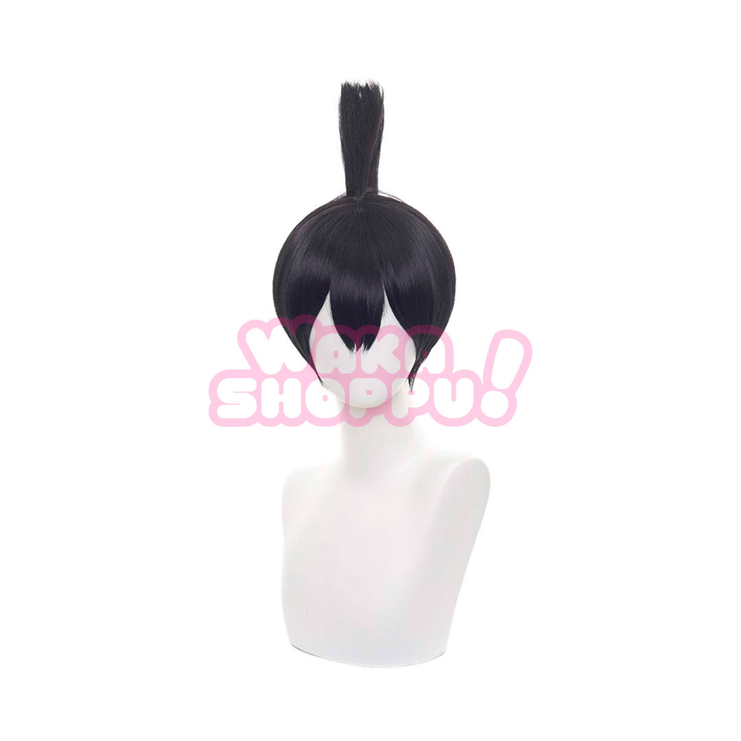 Peluca de cosplay azul oscuro anime para hombre motosierra con tapa Hayakawa Aki chainsaw man