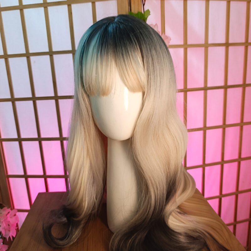 Básico degradado de negro y rubio largo – Malla Rose