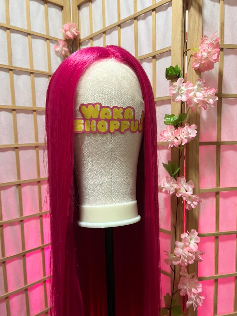 Fucsia larga – Lace front - Imagen 4