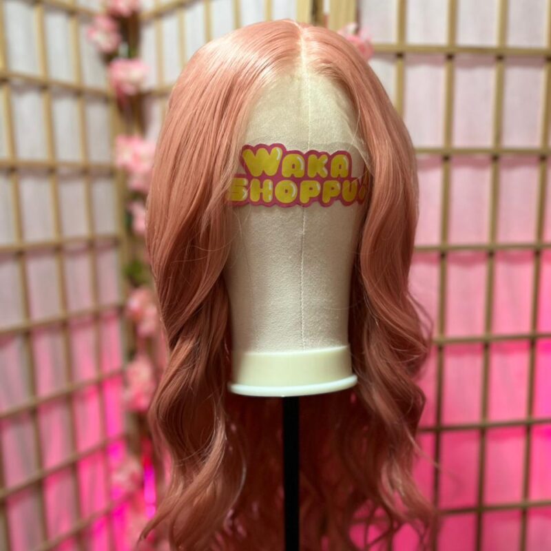 Rosado largo ondulado – Lace front